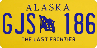 AK license plate GJS186