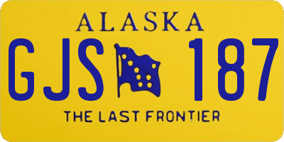 AK license plate GJS187