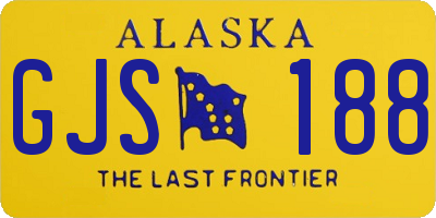 AK license plate GJS188