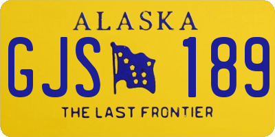 AK license plate GJS189