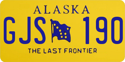 AK license plate GJS190