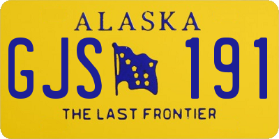 AK license plate GJS191