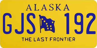 AK license plate GJS192