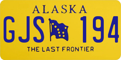 AK license plate GJS194