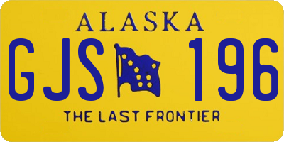 AK license plate GJS196
