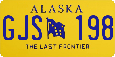 AK license plate GJS198
