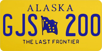 AK license plate GJS200