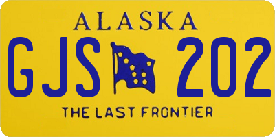 AK license plate GJS202
