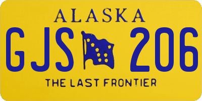 AK license plate GJS206