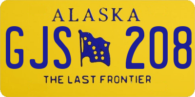 AK license plate GJS208