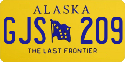 AK license plate GJS209