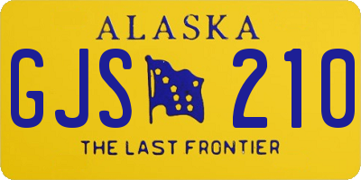 AK license plate GJS210