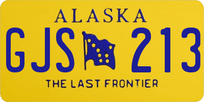 AK license plate GJS213