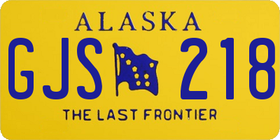 AK license plate GJS218