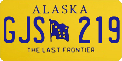 AK license plate GJS219