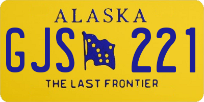 AK license plate GJS221
