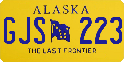 AK license plate GJS223