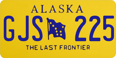 AK license plate GJS225