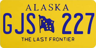 AK license plate GJS227