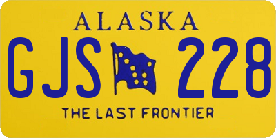 AK license plate GJS228