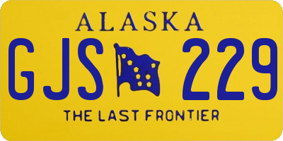 AK license plate GJS229