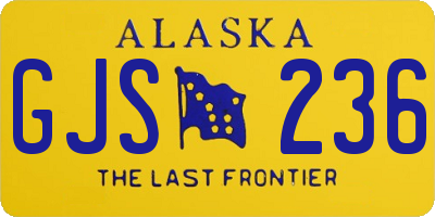 AK license plate GJS236