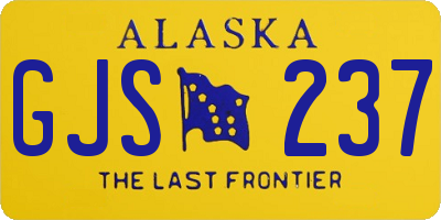 AK license plate GJS237
