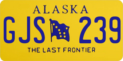 AK license plate GJS239