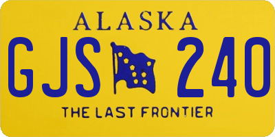 AK license plate GJS240