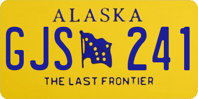 AK license plate GJS241
