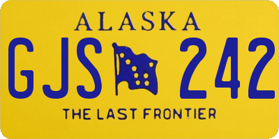 AK license plate GJS242
