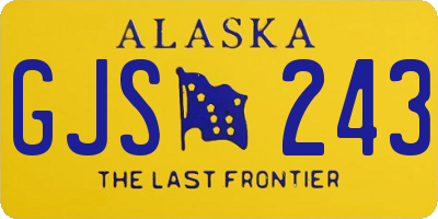 AK license plate GJS243
