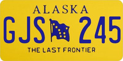 AK license plate GJS245
