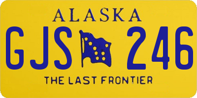 AK license plate GJS246