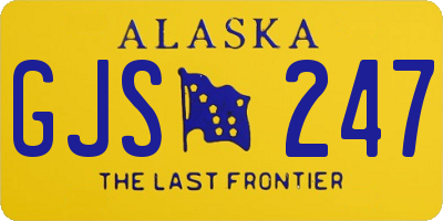 AK license plate GJS247