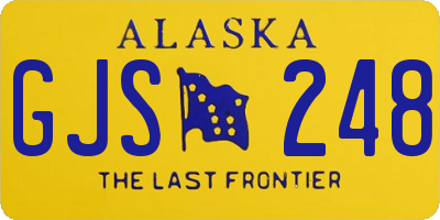AK license plate GJS248