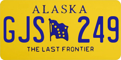 AK license plate GJS249