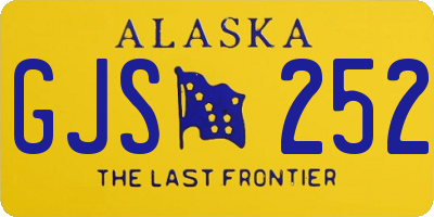 AK license plate GJS252