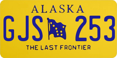 AK license plate GJS253