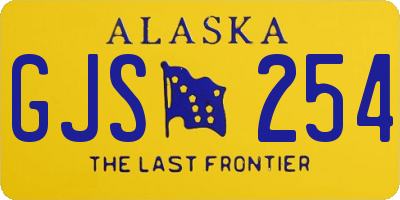 AK license plate GJS254