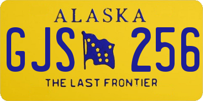 AK license plate GJS256