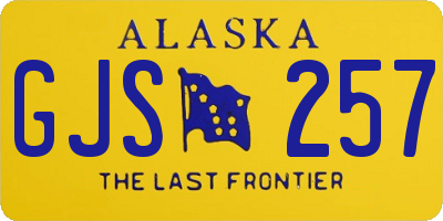 AK license plate GJS257