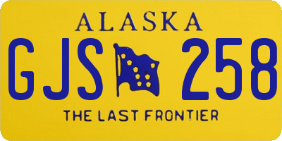 AK license plate GJS258