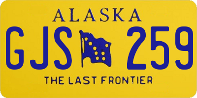 AK license plate GJS259