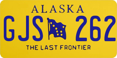 AK license plate GJS262