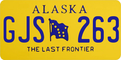 AK license plate GJS263