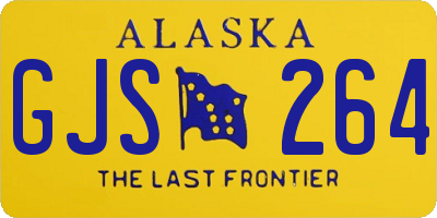 AK license plate GJS264