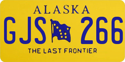 AK license plate GJS266