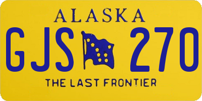 AK license plate GJS270