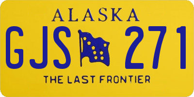 AK license plate GJS271
